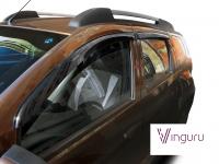 Дефлекторы окон Vinguru Renault Duster 2011- накладные скотч к-т 4 шт., материал литьевой поликарбонат