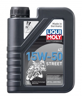 НС-синтетическое моторное масло для 4-тактных мотоциклов Motorbike 4T Street 15W-50 1л LIQUI MOLY 2555