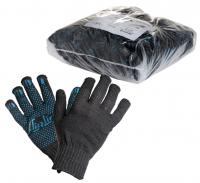 Перчатки ХБ с ПВХ покрытием, черные, (1 пара), 40гр., 140Т/7,5 класс (AWG-C-04)