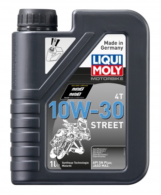 НС-синтетическое моторное масло для 4-тактных мотоциклов Motorbike 4T Street 10W-30 1л LIQUI MOLY 2526