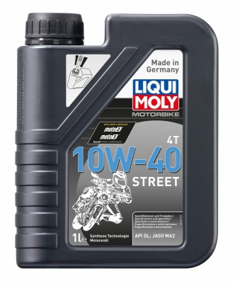 НС-синтетическое моторное масло для 4-тактных мотоциклов Motorbike 4T Street 10W-40 1л LIQUI MOLY 7609