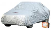 Чехол-тент на автомобиль защитный, размер S (455х186х120см), цвет серый, молния для двери, универсальный (AC-FC-01)