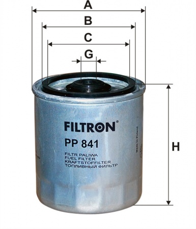 Фильтр топливный MERCEDES PP 841 Filtron
