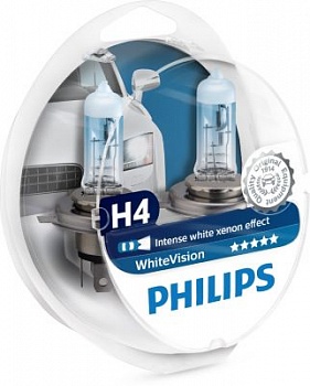 Philips H4 WhiteVision - 12342WHVSM (пласт. бокс) купить в Мурманске