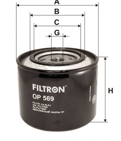 Фильтр масляный VW GROUP OP 569 Filtron