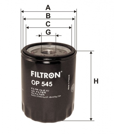 Фильтр масляный FIAT OP 545 Filtron